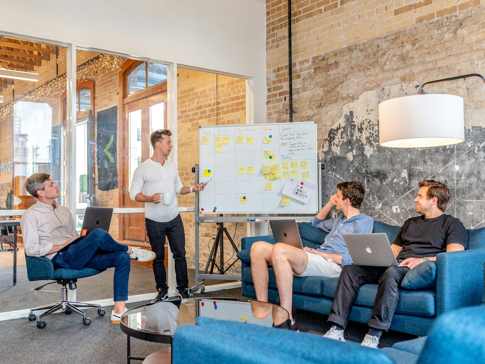 Growth Push team in a working session reviewing campaign plans